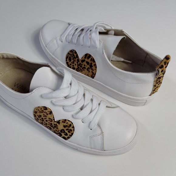 Walnut Melbourne Heart pony fur leather Sneaker - Picture 3 of 5